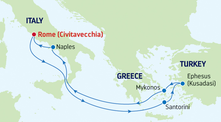 Allure of the Seas- Map- Touri Cruise